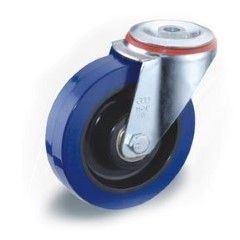 Castor, 125mm, ZP swivel unbraked, Resilex wheel (EZ/MT series)