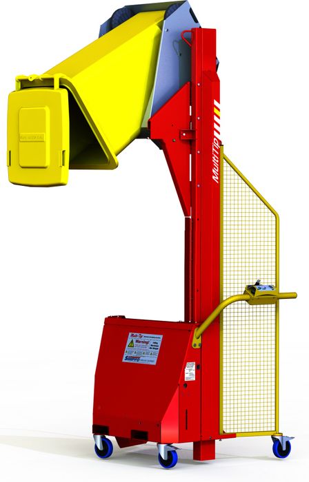 MT1800-B // Multi-Tip 1800mm bin lifter for 80L-240L wheelie bins, 24V/20Ah battery