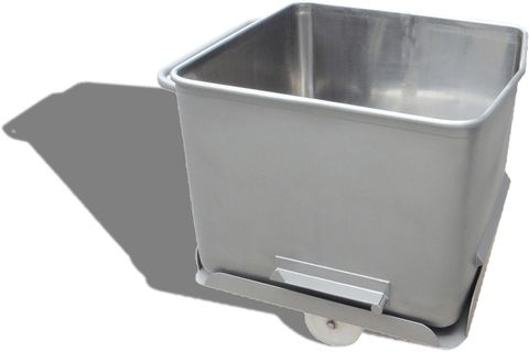 EB200D // Eurobin 200L Dropaway-Base meat cart, base and bin complete, 304 stainless steel