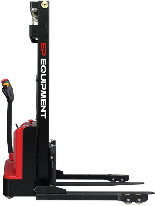 ES10-22DM-2000 // SME 1.0t straddle stacker with 2.5kWh AGM battery and 2.0m duplex mast