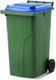 MGB240-GB // Simpro 240L Wheelie Bin, Green/Blue HDPE, with 2x 200mm outset wheels