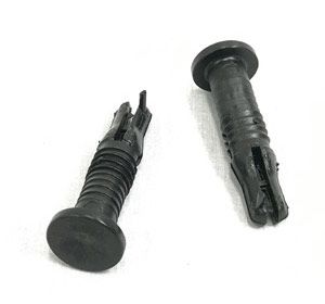 Lid Pins, pair, black HDPE, for Simpro 80L/120L/240L wheelie bins