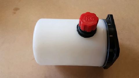 Tank, 1.0L round plastic, horizontal, for KS powerpacks