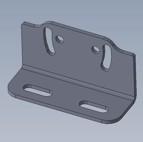 Bracket, slotted 2.0mm PGI, for cradle-lowered microswitch (DM/MD/HF)