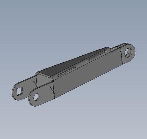 Gas strut plate 240/660/1100 lift-up door 2.0mm PGI