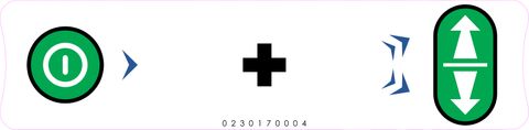 Decal, MT Lower Control Panel - Safety button and up/down switch (2013)