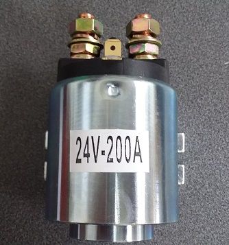 Motor Solenoid, 24V/200A, round silver (SW-180-S-24V)