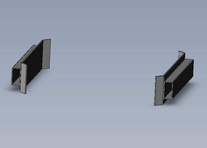 Set of side fork pockets for Simpro 660L wheelie bins