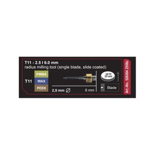 T11 - 2.5 | 6.0 mm radius milling tool