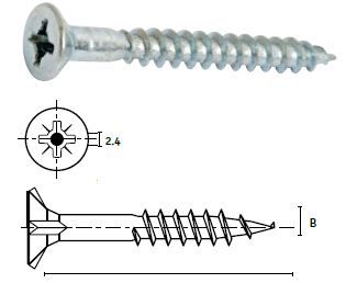 HEAD HOLE SCREW 50MM POZI (1000)