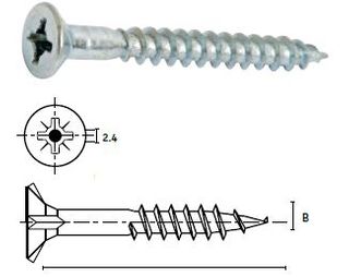 HEAD HOLE SCREW 28MM POZI (1000)