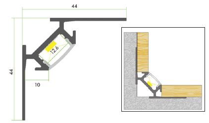 CEILING CORNER GIB PROFILE 2M