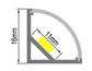 CORNER PROFILE 16MM X 16MM RND DIF 2M