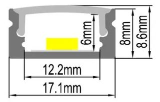 SHALLOW PROFILE 17MM X 8MM WHITE