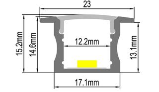 REBATE PROFILE 17MM X 15MM 1M