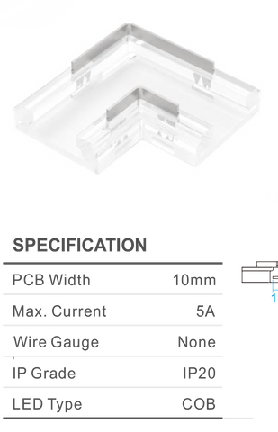 QWIK CONNECT L SHAPE. 10MM 5AMP 2PIN