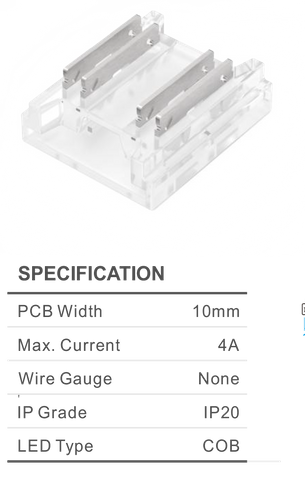 QWIK CONNECT RGB/CCT 10MM JOINER 4PIN 4AMP