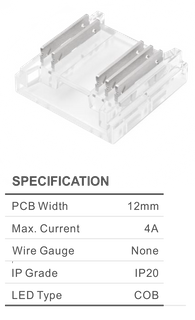 QWIK CONNECT RGBW 12MM 5PIN 4AMP STRIP TO STRIP