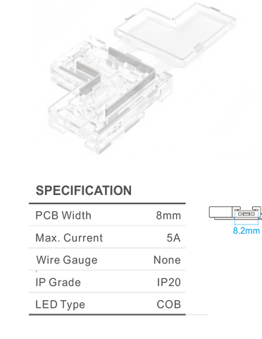 QWIK CONNECT T 8MM 5AMP 2PIN