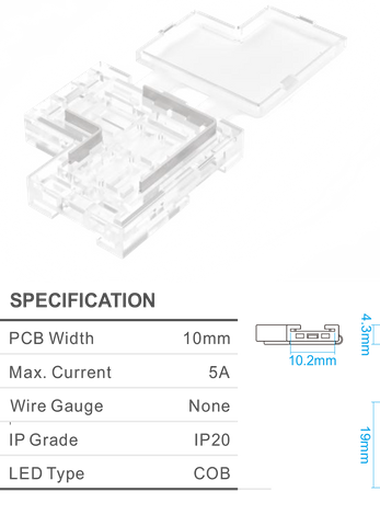 QWIK CONNECT T 10MM 5AMP 2PIN