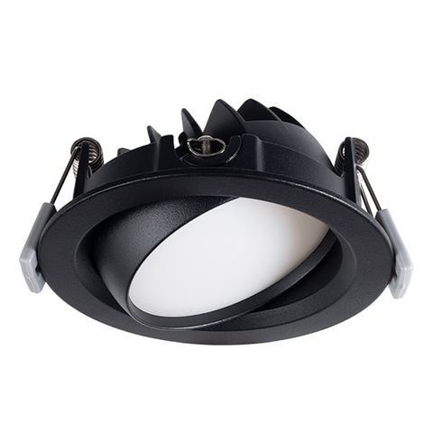 10W fixed DL, convex opaque, IC-F, 2700K/3000K/4000K, 90CRI, 300mA dimming driver, textured black