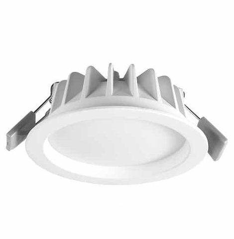 10W fixed DL, convex opaque, IC-F, 2700K/3000K/4000K, 90CRI, 300mA dimming driver, textured white