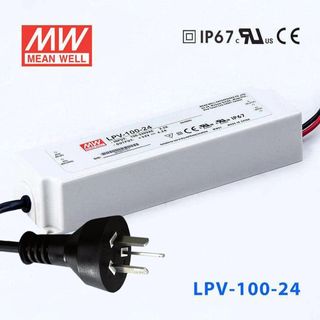 LPV 100W IP67 POWER SUPPLY 24V AU plug