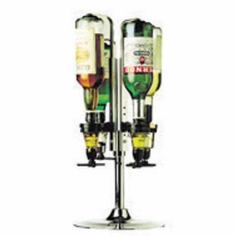 BONZER ROTARY STAND 4 BOTTLES SILVER
