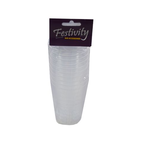 FESTIVITY DISPOSABLE BEER GLASS 10'S
