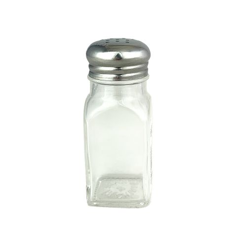 SALT & PEPPER 60ML GLASS SQUARE EA