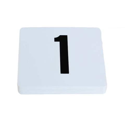 TABLE NUMBER SET 1-25 WHITE