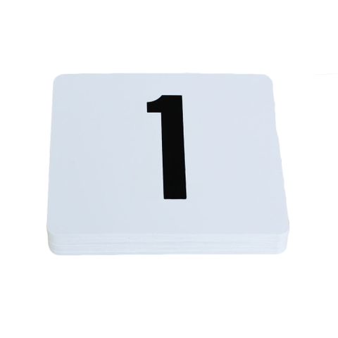 TABLE NUMBER SET 1-100 WHITE
