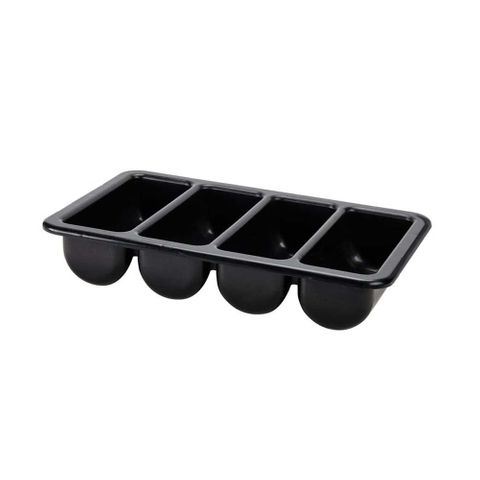 CUTLERY BOX 4 COMP BLACK