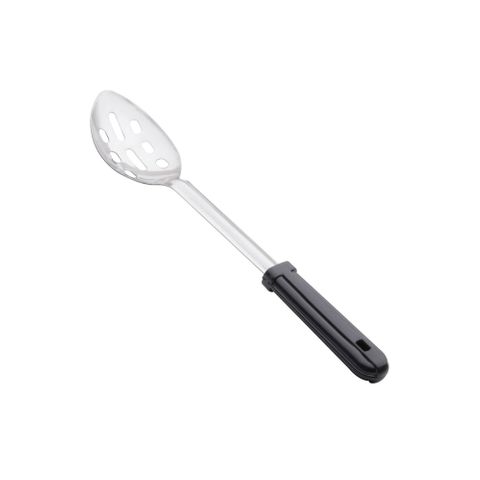 SPOON SLOTTED 29CM BLACK HANDLE