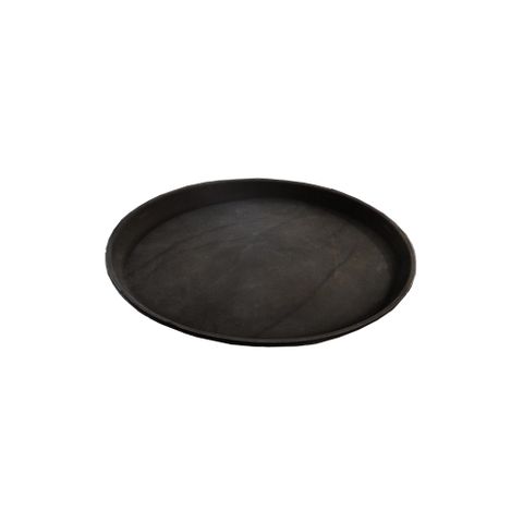 TRAY NON-SLIP ROUND 28CM BLACK