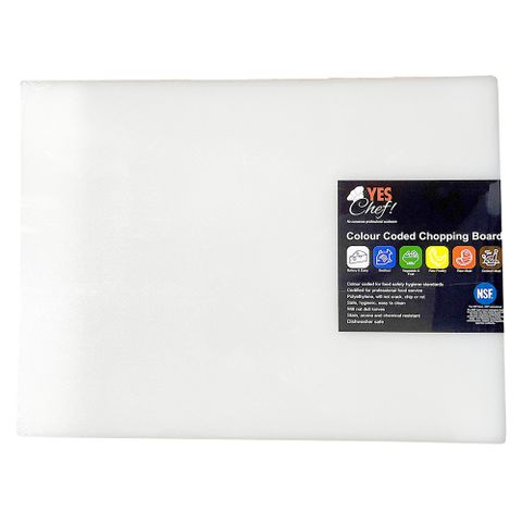 CHOPPING BOARD XL 508X381 WHITE X13MM