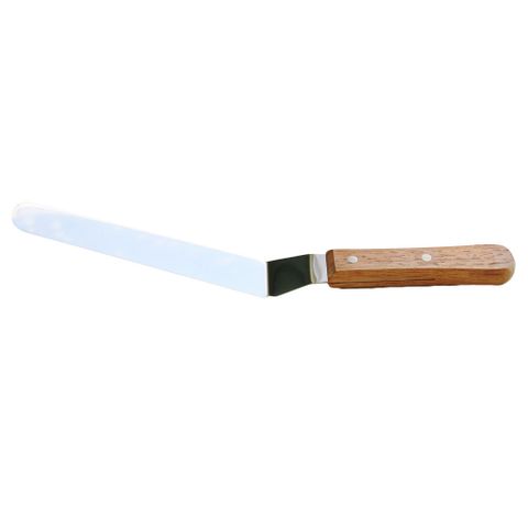 PALLET KNIFE / SPATULA 15CM CRANKED WOOD HANDLE