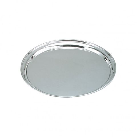 SERVING TRAY ROUND 35CM STAINLESS STEEL