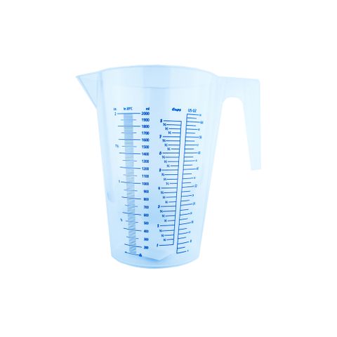 BLUE SCALE THERMO MEASURING JUG 2LTR