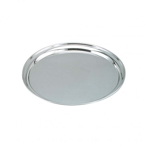 SERVING TRAY ROUND 40CM STAINLESS STEEL