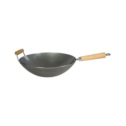 WOK 34CM HEAVY 2.0 GAUGE W/HELPER HANDLE