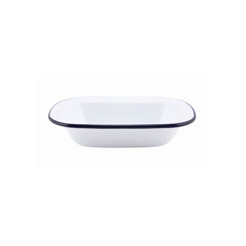 FALCON PIE DISH OBLONG ENAMELWARE 18CM