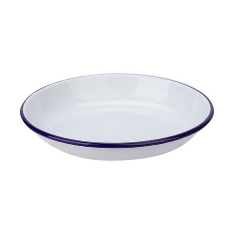 RICE/PASTA PLATE ENAMELWARE WHITE 18CM