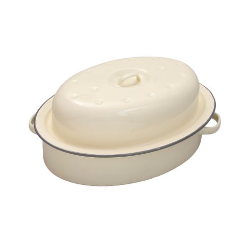 FALCON ROASTER OVAL ENAMELWARE CREAM