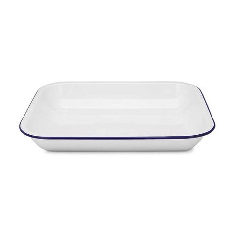 FALCON BAKE PAN ENAMELWARE WHITE 37CM