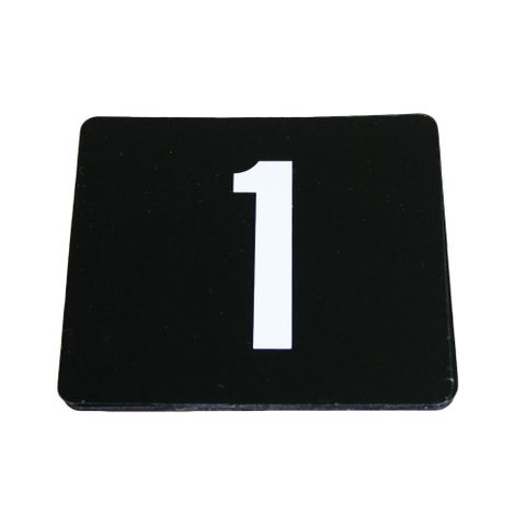 TABLE NUMBER SET 1-25 BLACK