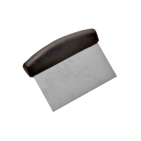 DOUGH SCRAPER SS/PLASTIC HANDLE 150X75MM