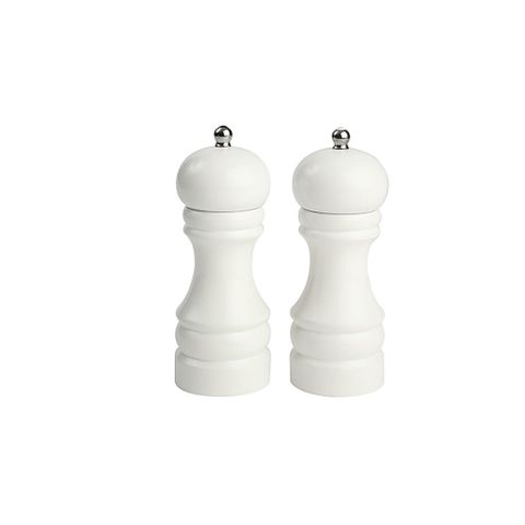 T&G WHITE SALT & PEPPER PAIR 150MM