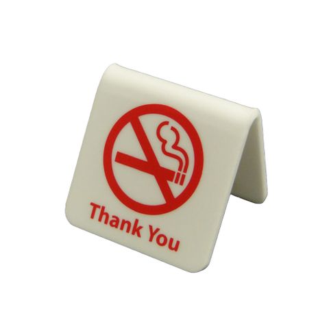 NO SMOKING SIGNS WHITE/RED