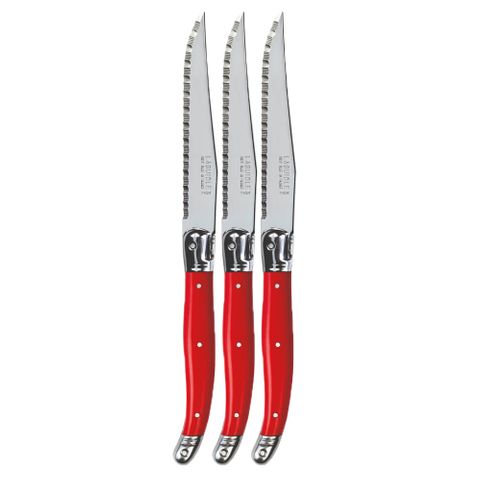 VERDIER REFILL STEAK KNIFE BR RED(3)